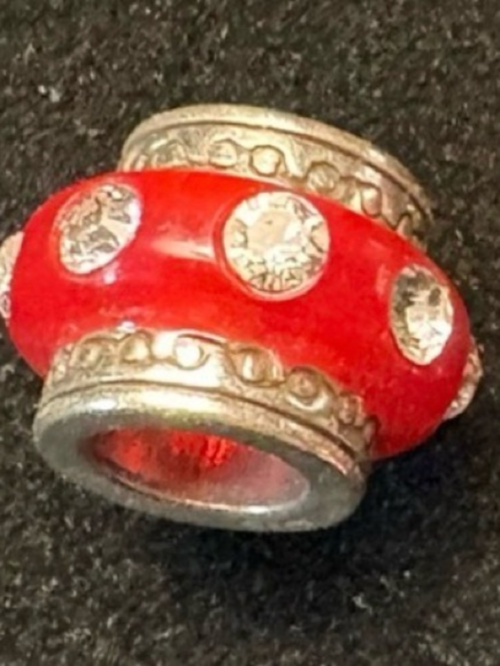 Brighton Red and Silver Beaded Charms - 3 available